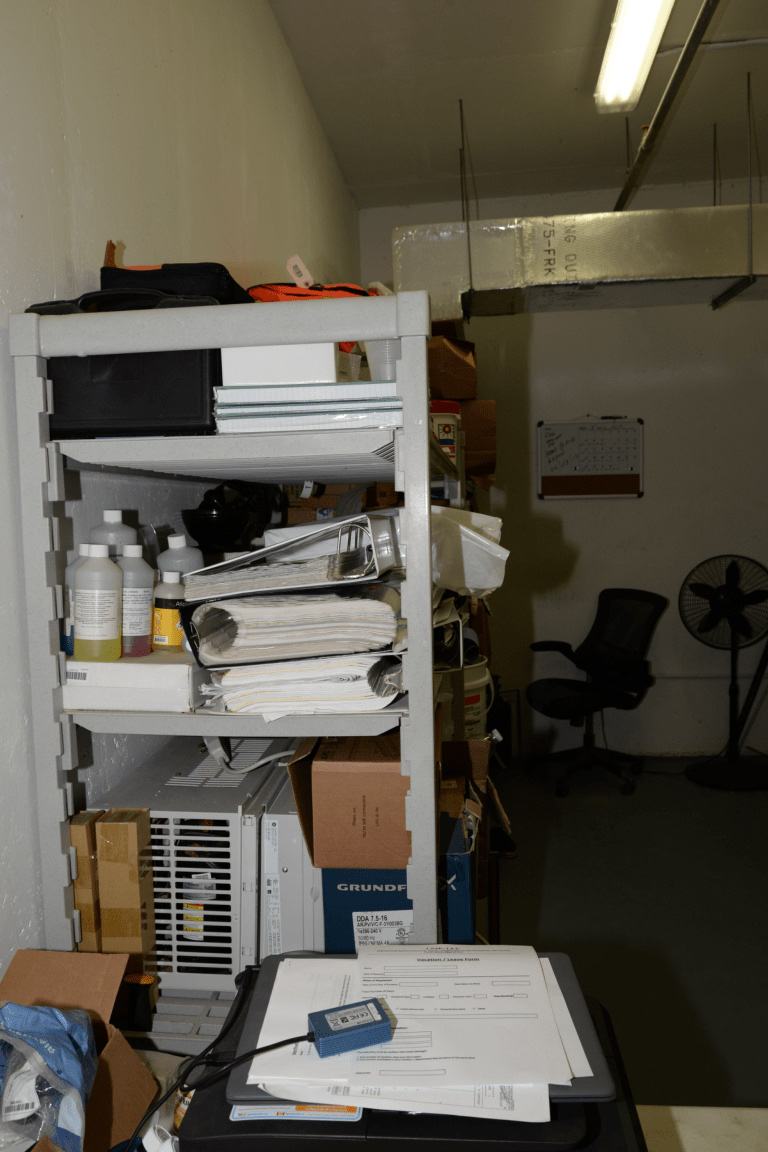 Paperwork and files on an office desk — a disability claim turns on the medical evidence in the file. Photo: Wikimedia Commons, public domain.